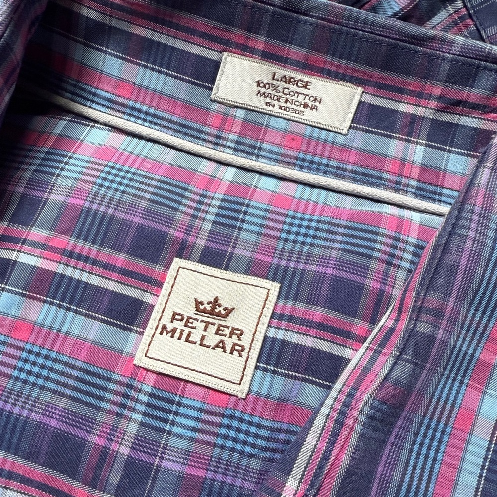Peter Millar Multicolor Plaid Button Down Shirt - Picture 2 of 6